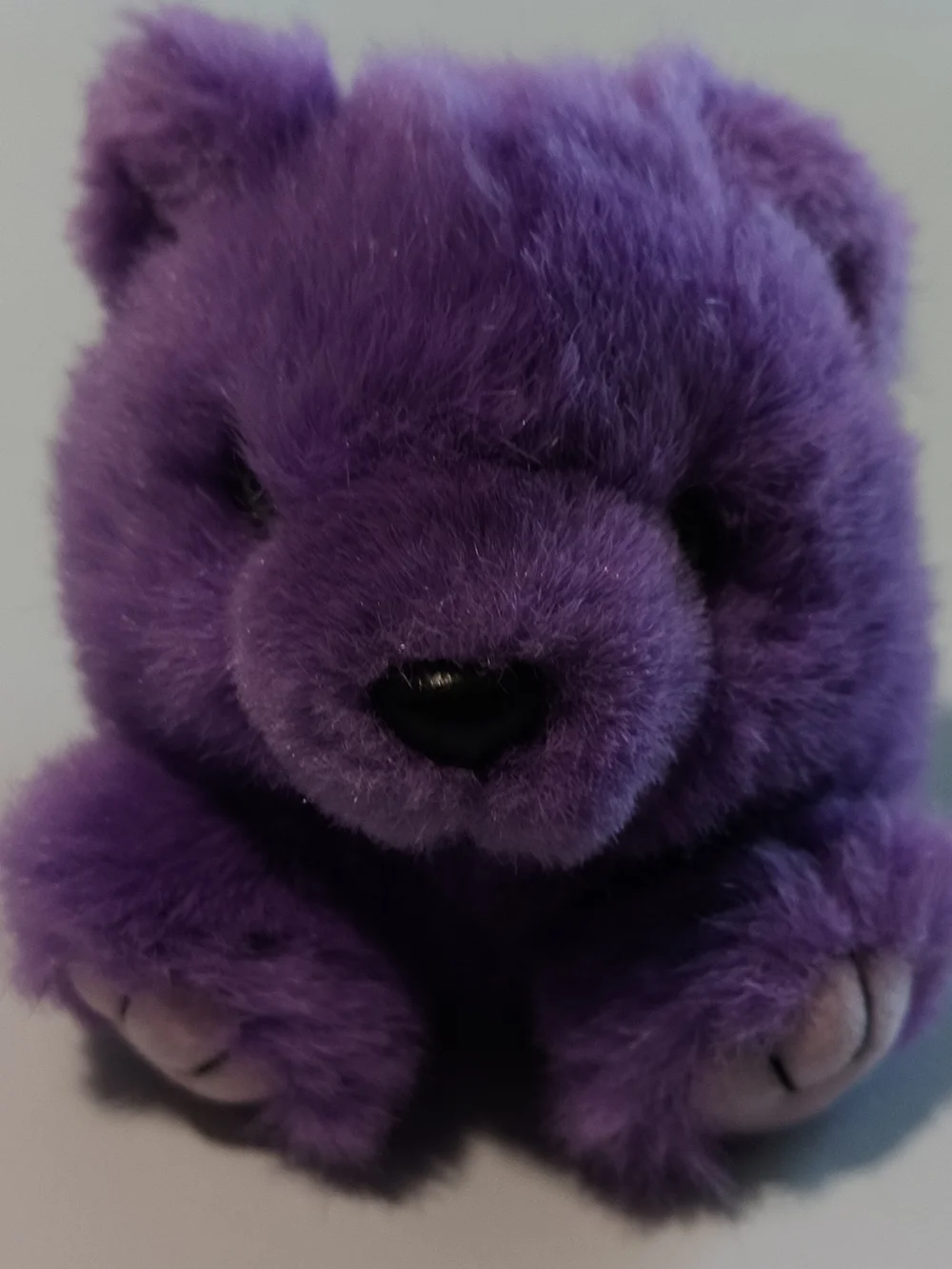 Swibco Puffkins Violet The Purple Bear Vintage Plush Bean Bag